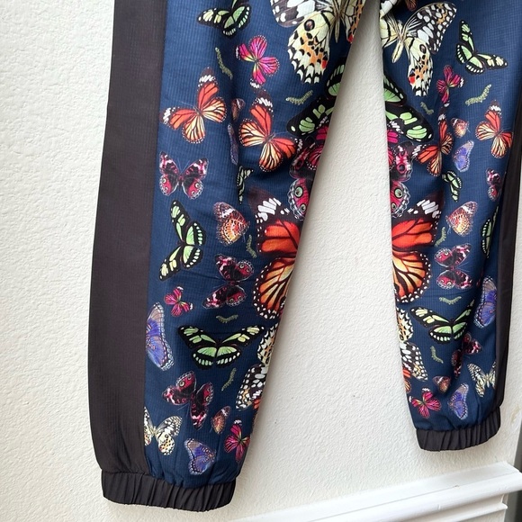 Terez Blue Pink Red kaleidoscope butterfly jogger RipStop Track Pants Sz L - Picture 13 of 15